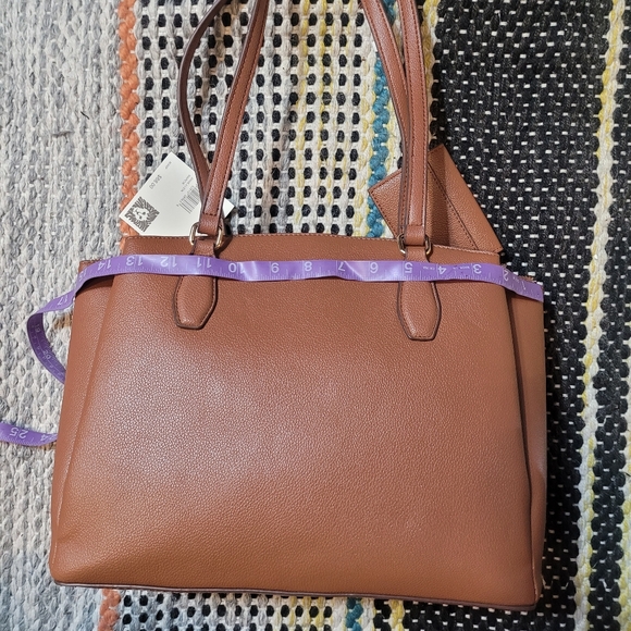 Anne Klein Marcie Triple Compartment Tote, Chestnut - Picture 9 of 11